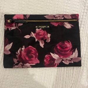 kate spade wilson road rose symphony pouch clutch